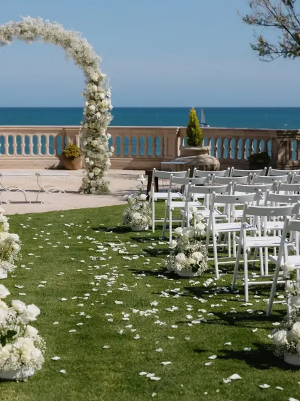 Ceremony altar at Xalet del Nin — Agape Weddings Barcelona