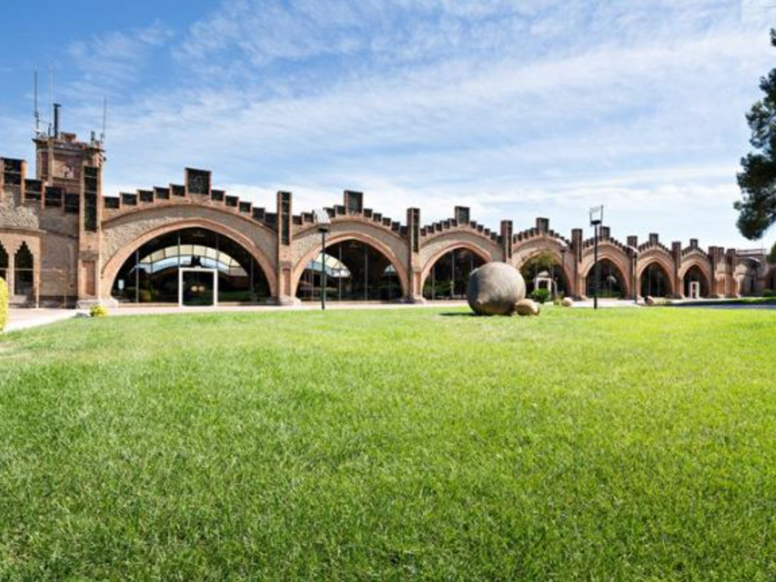 Elegant Barcelona wedding venue with luxurious ceremony setup and stunning architectural details