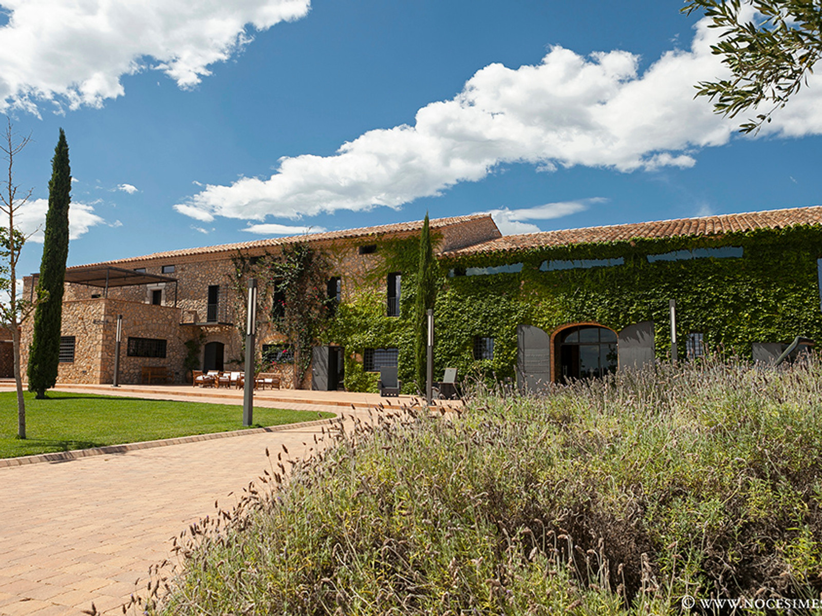 Elegant countryside wedding venue with garden setting near Barcelona, Spain