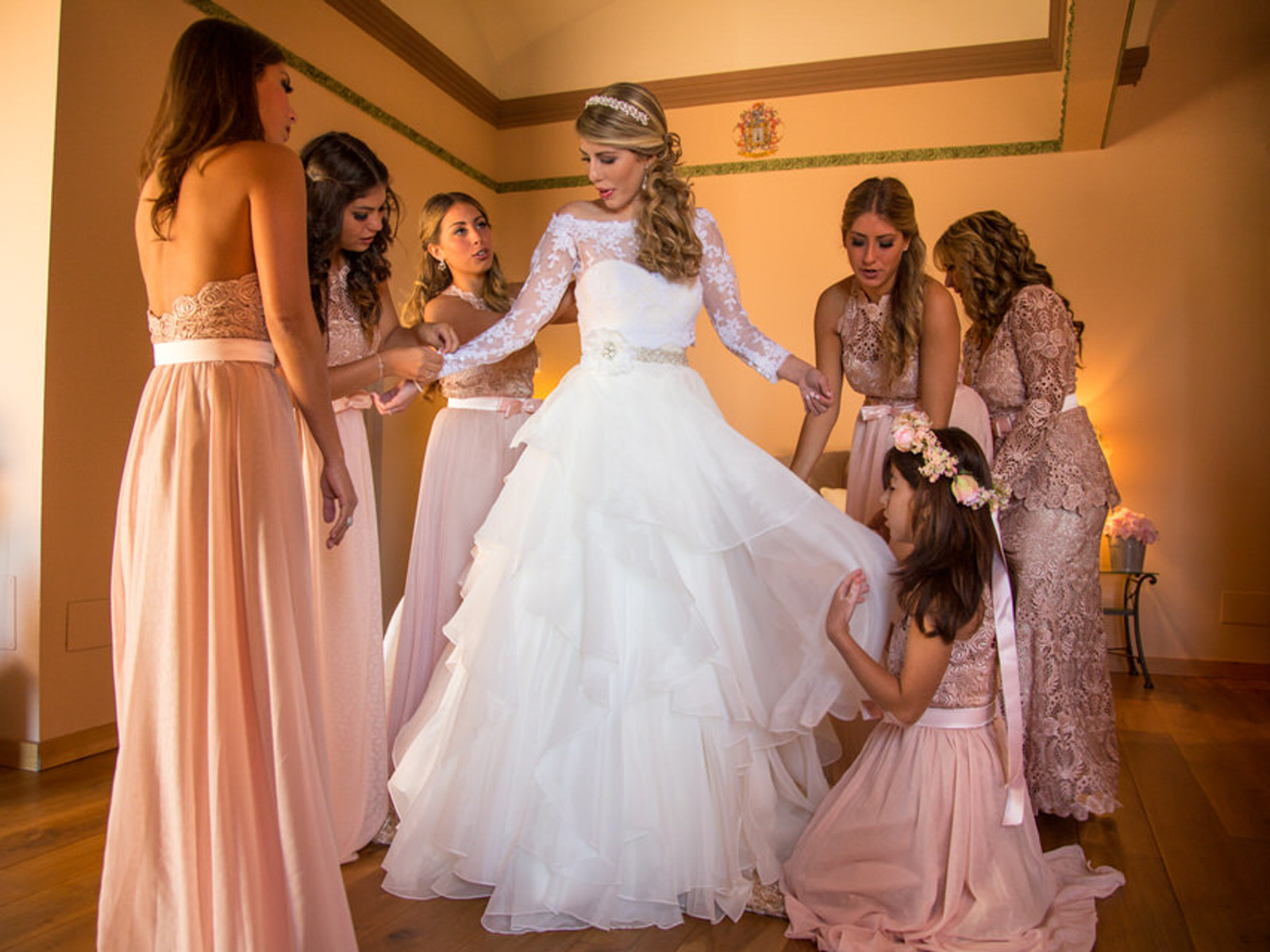 Elegant luxury wedding venue Mas Torroella in Catalonia with manicured gardens and stone architecture