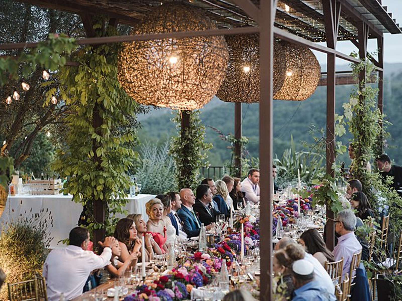 Elegant Casa Felix wedding reception venue in Barcelona with luxury decorations