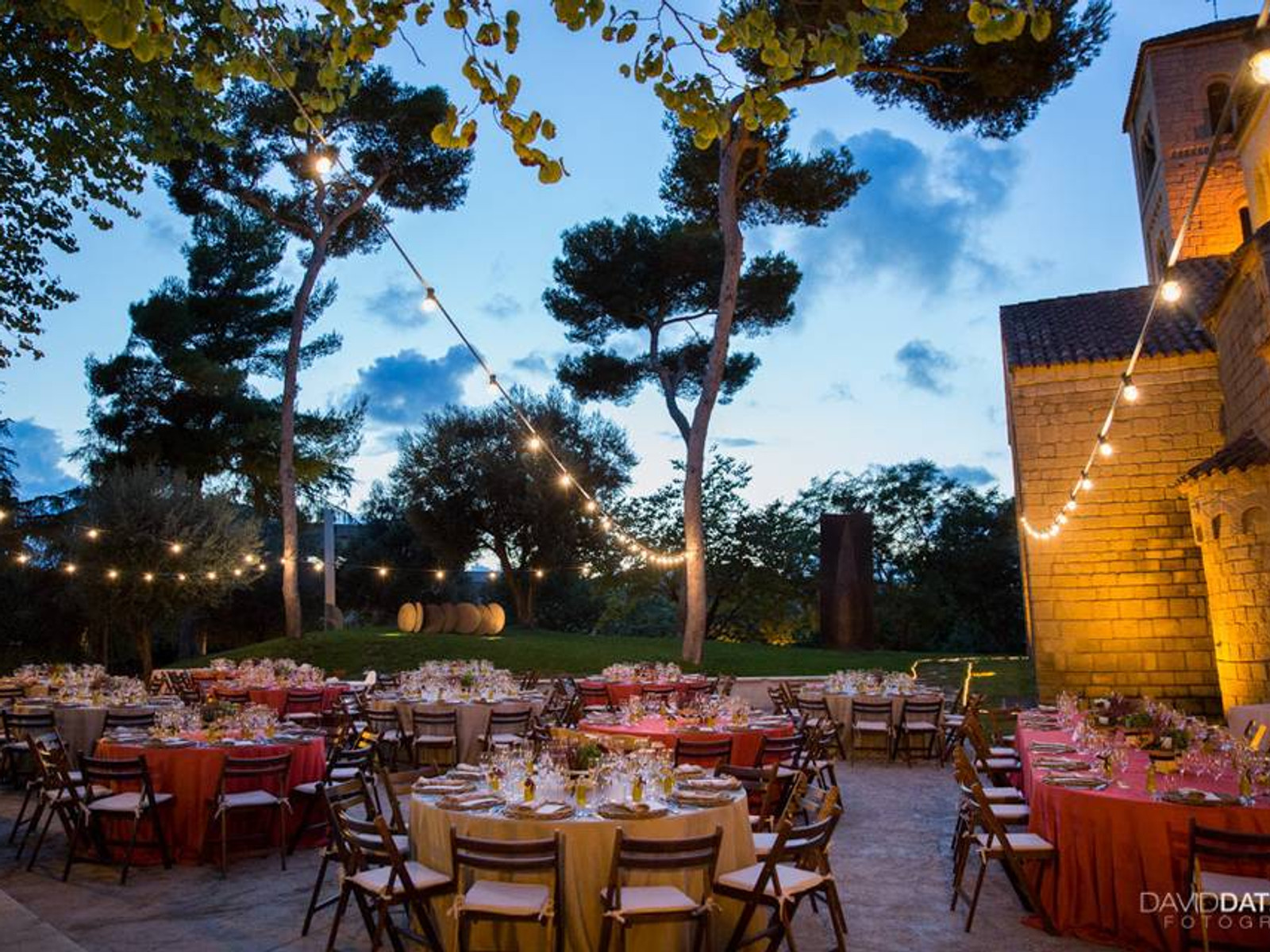 Poble Español Wedding Monastery Courtyard