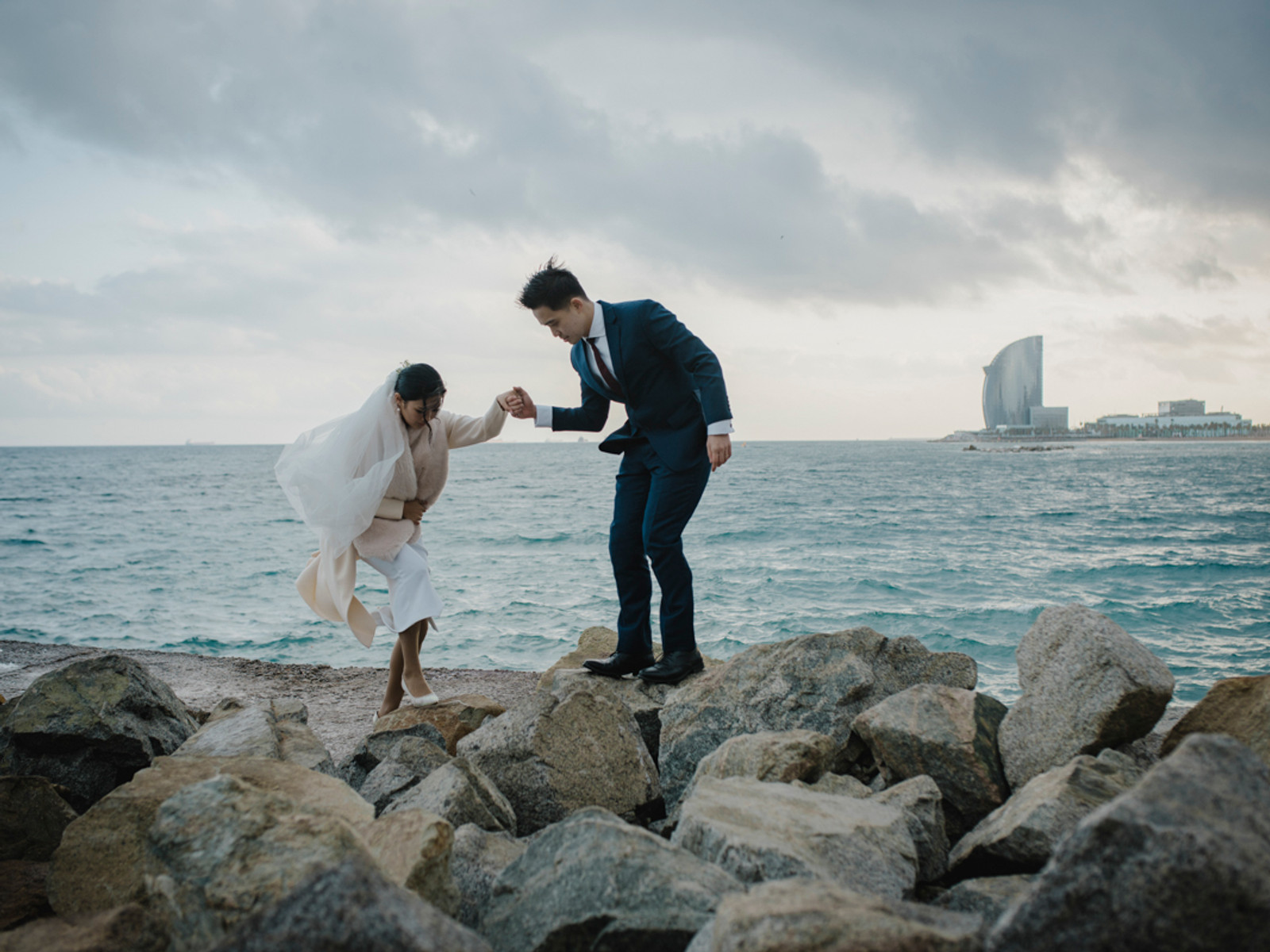 Where to Elope in Barcelona: The Beach